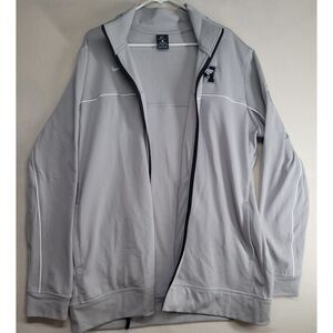 Nike Elite Dri-Fit Full Zip Mens XL Jacket Windbreaker Gray Logo Eagles